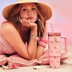 Stanley LoveShackFancy Pink Floral Tumbler -30 oz